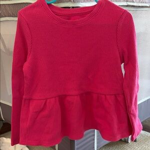 Jumping Beans Fuchsia Long Sleeve Peplum Top